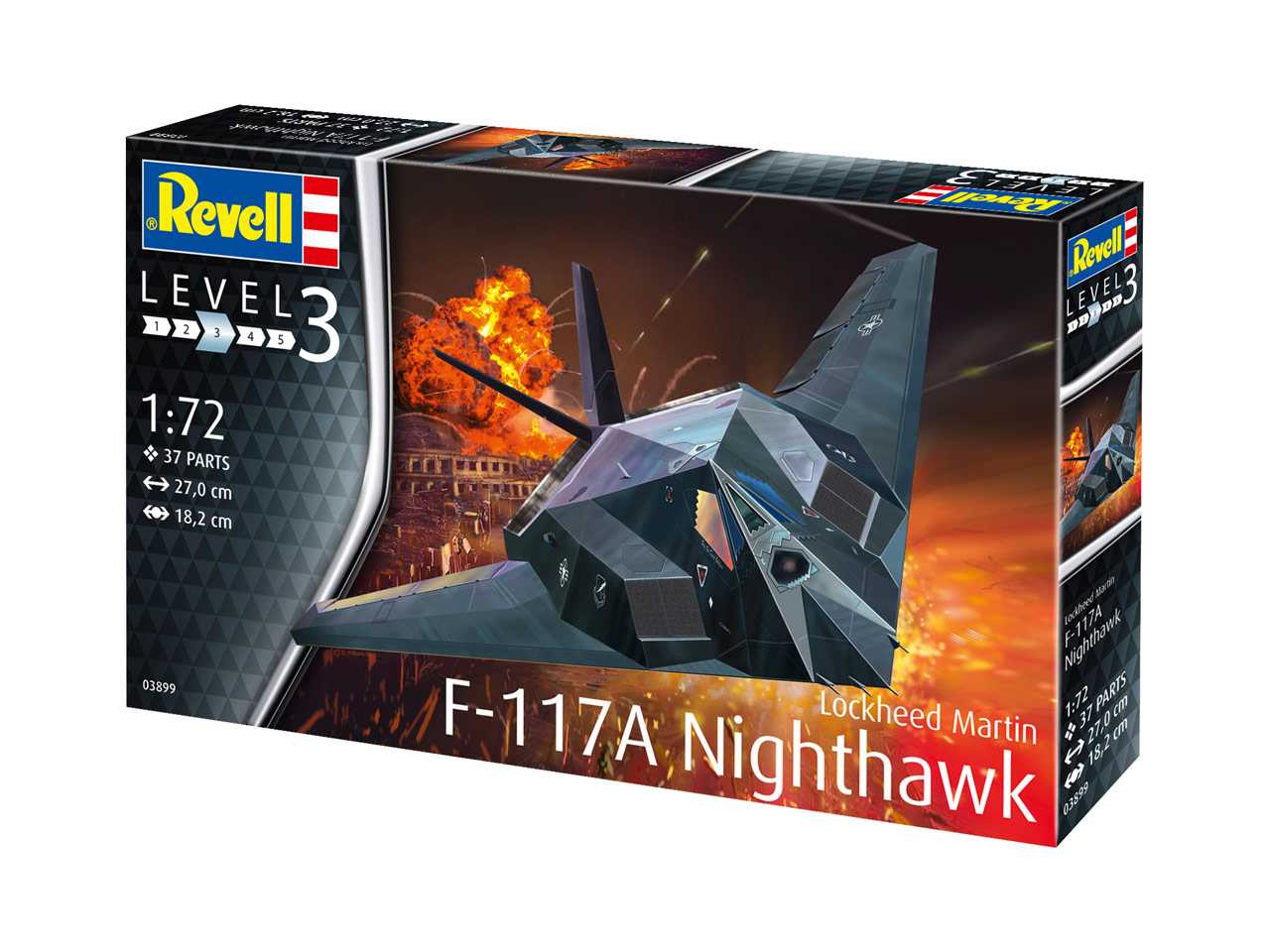 Plastic ModelKit letadlo 03899 - Lockheed Martin F-117A Nighthawk Stealth Fighter (1:72)