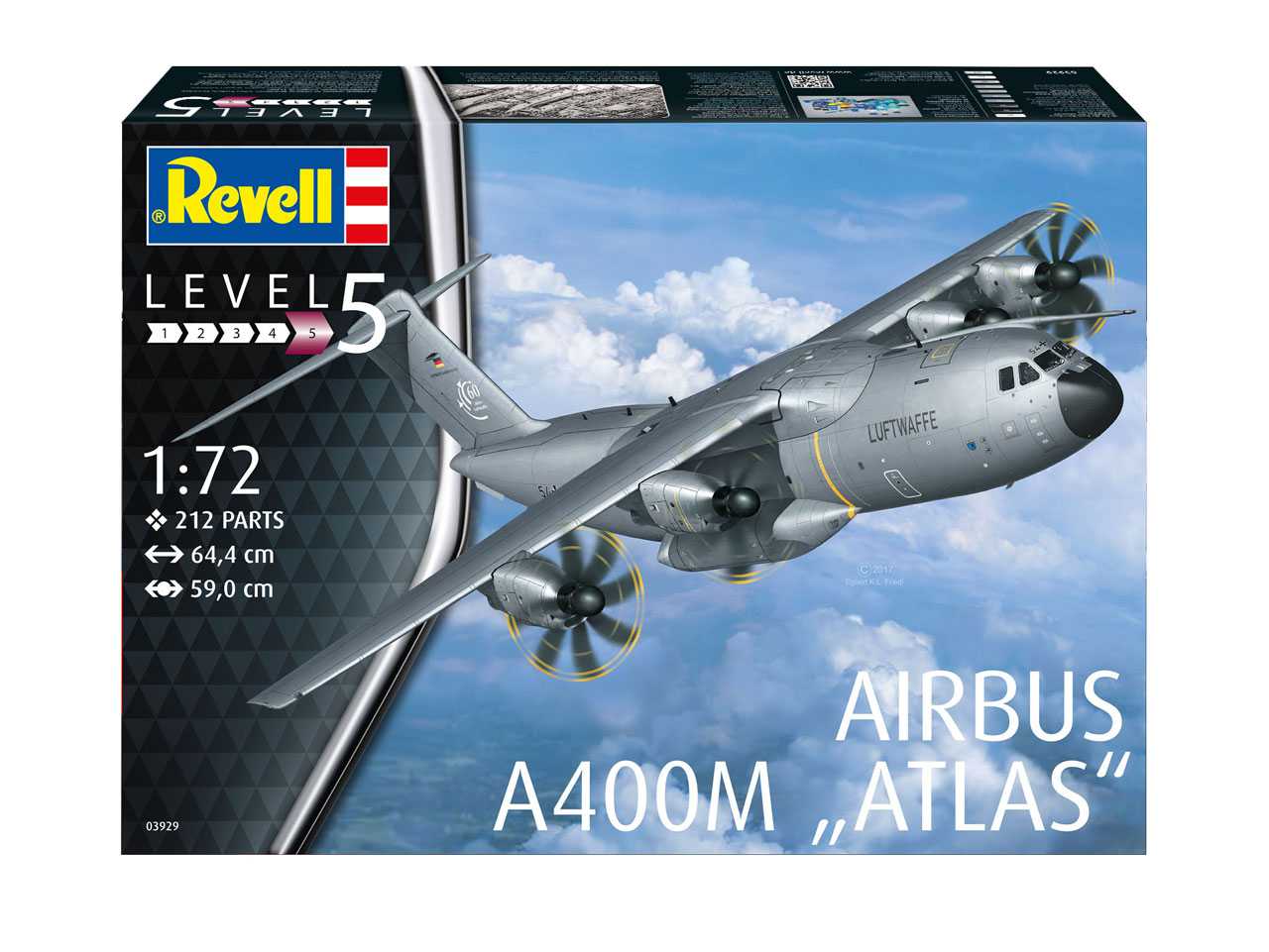 Plastic ModelKit letadlo 03929 - Airbus A400M ATLAS (1:72)