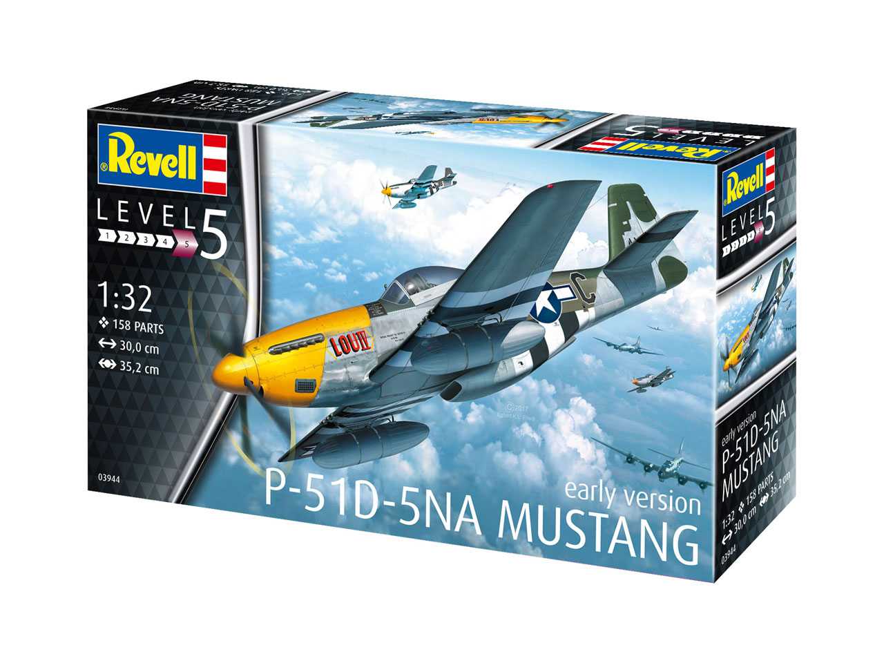Plastic ModelKit letadlo 03944 - P-51D-5NA Mustang (1:32)