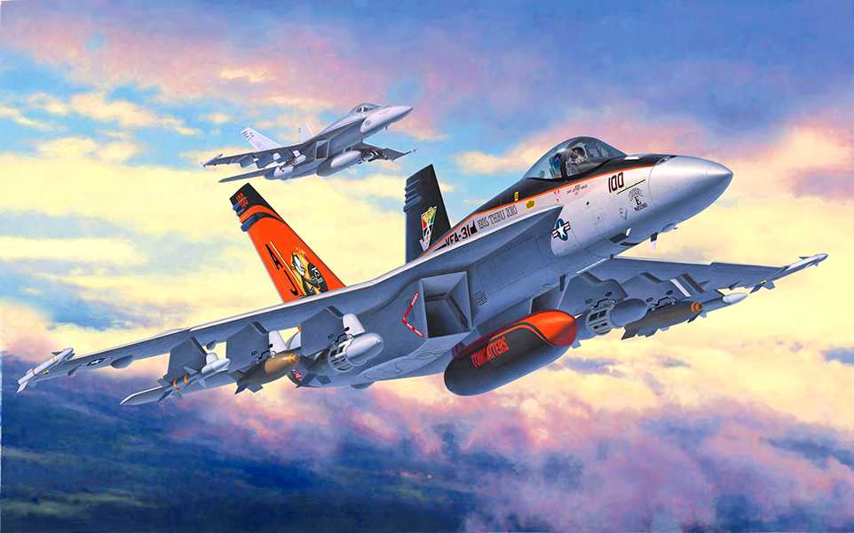 Plastic ModelKit letadlo 03997 - F/A-18 E Super Hornet (1:144)