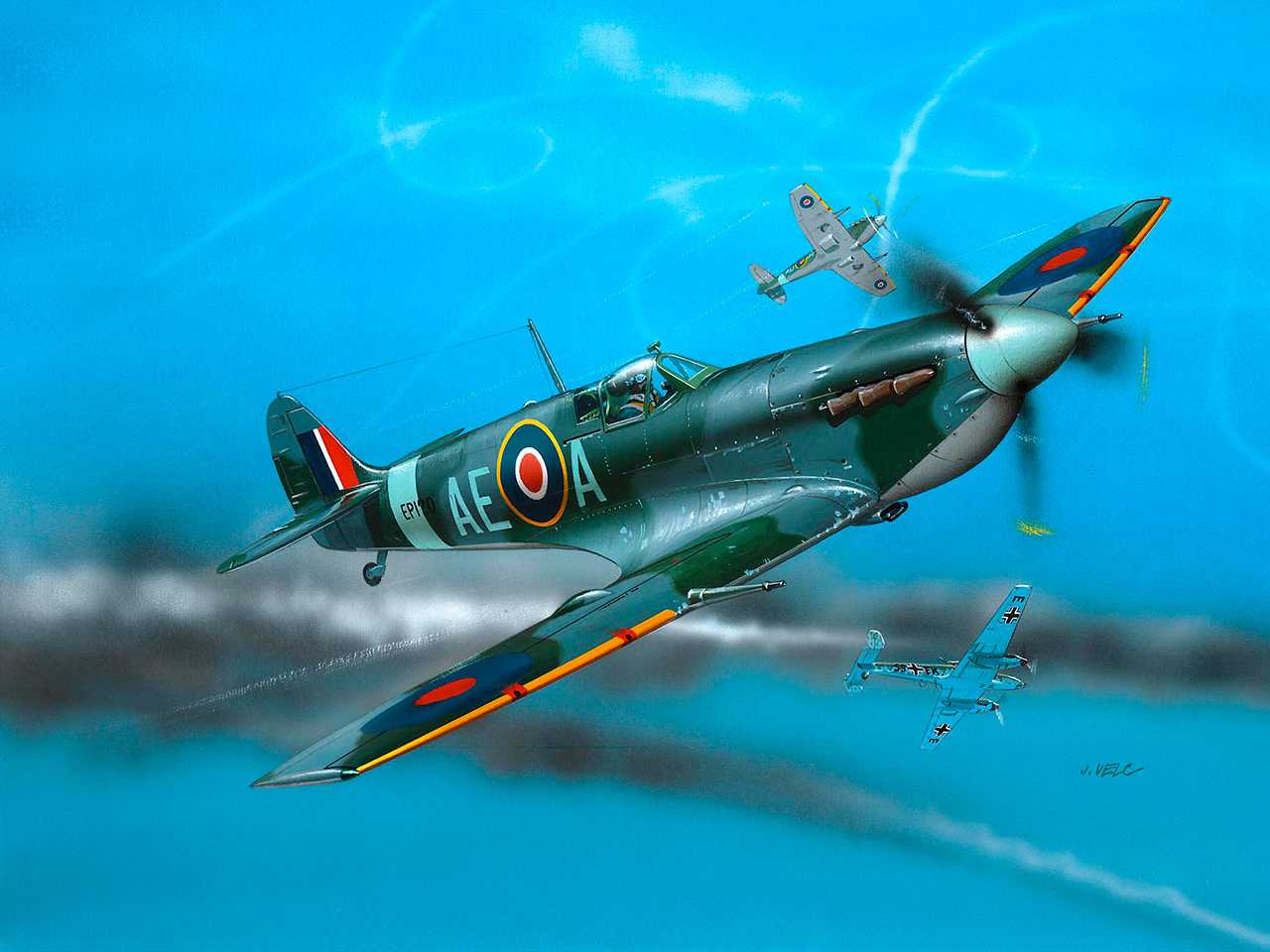 Plastic ModelKit letadlo 04164 - Spitfire Mk.V (1:72)