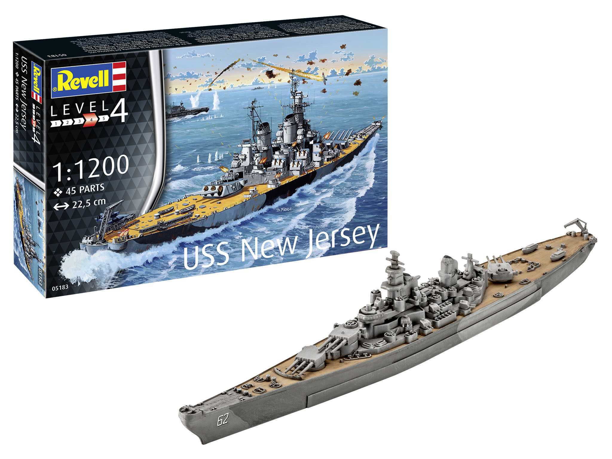 Plastic ModelKit loď 05183 - USS New Jersey (1:1200)
