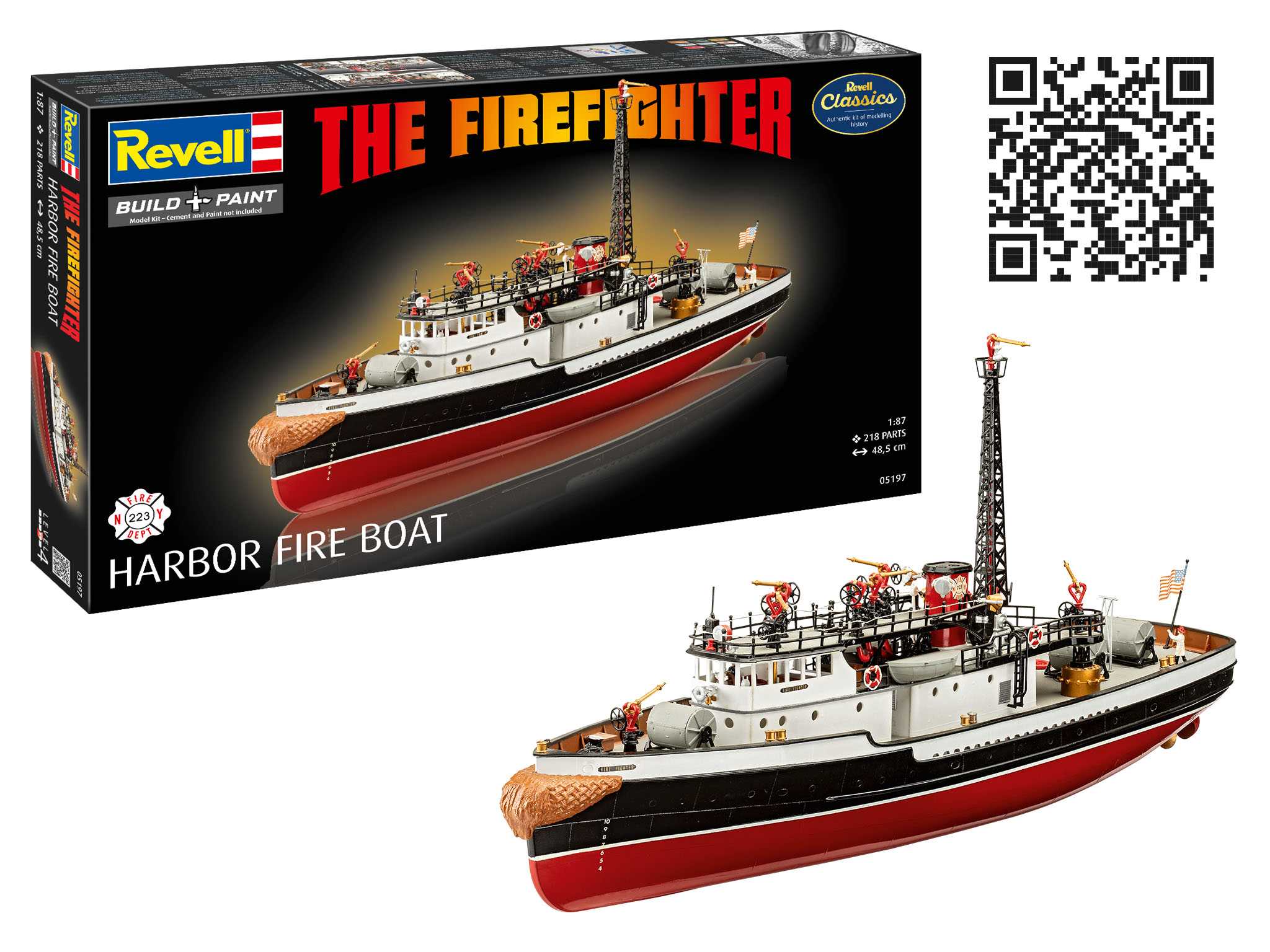 Plastic ModelKit loď 05197 - The Firefighter (1:87)