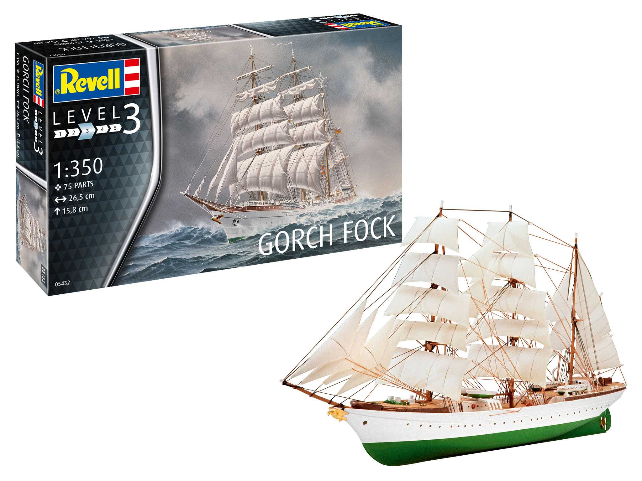 Plastic ModelKit loď 05432 - Gorch Fock (1:350)