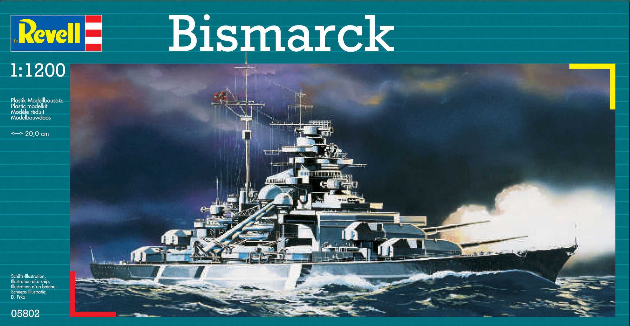 Plastic ModelKit loď 05802 - Bismarck (1:1200)