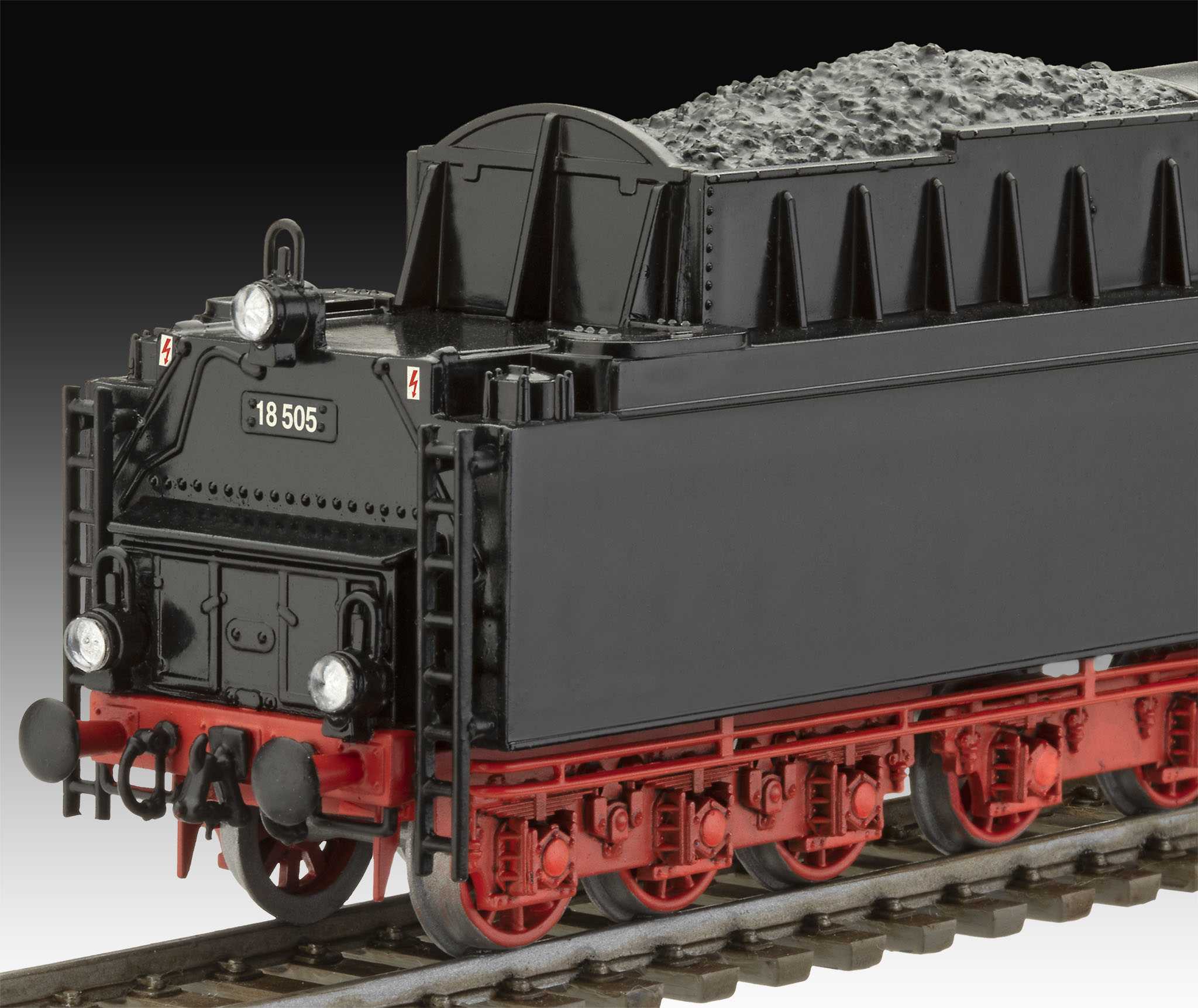 Plastic ModelKit lokomotiva 02167 - Express Locomotive BR 18 505 with Tender 2'3' T38 (1:87)