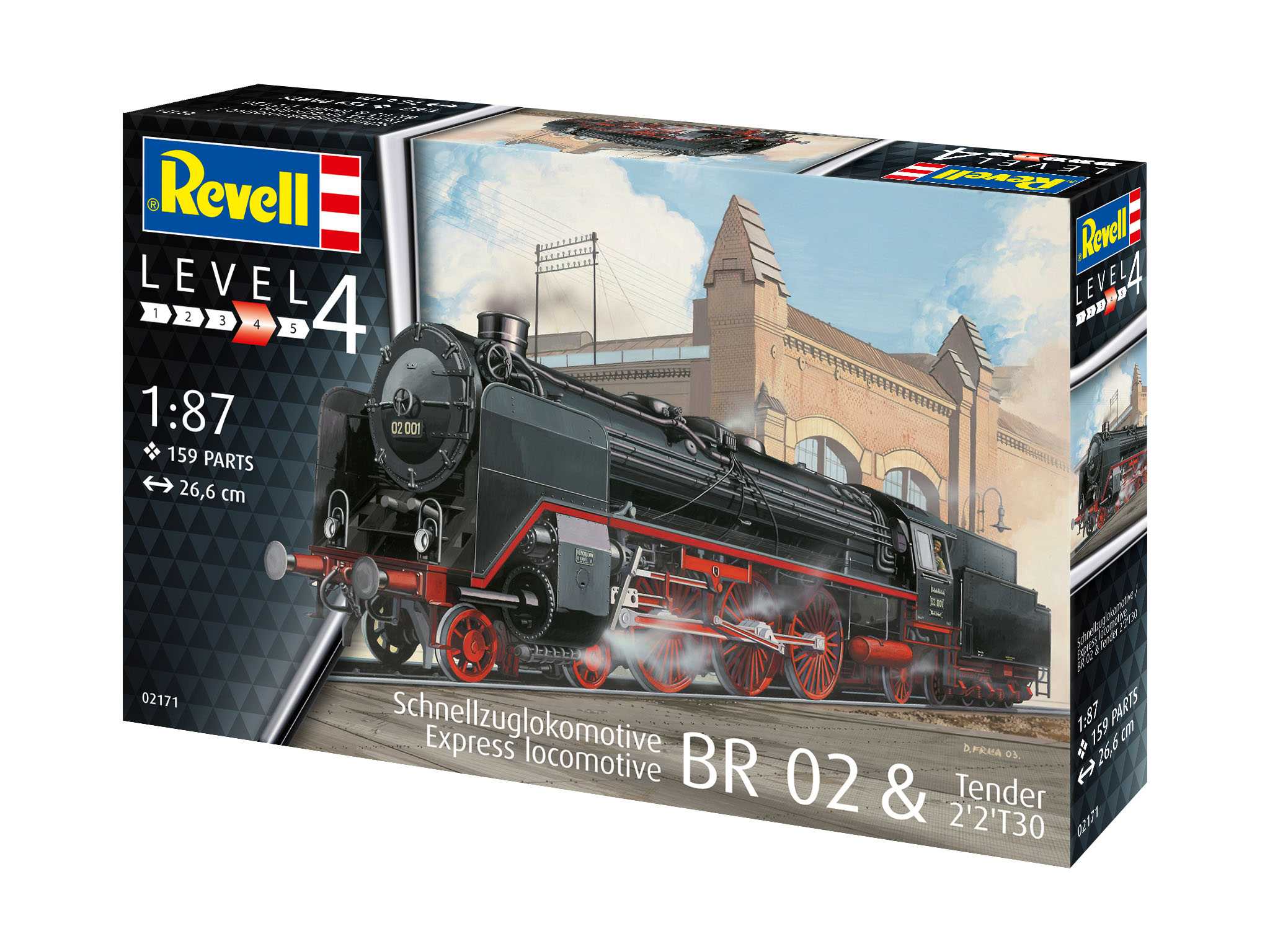 Plastic ModelKit lokomotiva 02171 - Express locomotive BR 02 & Tender 2'2'T30 (1:87)