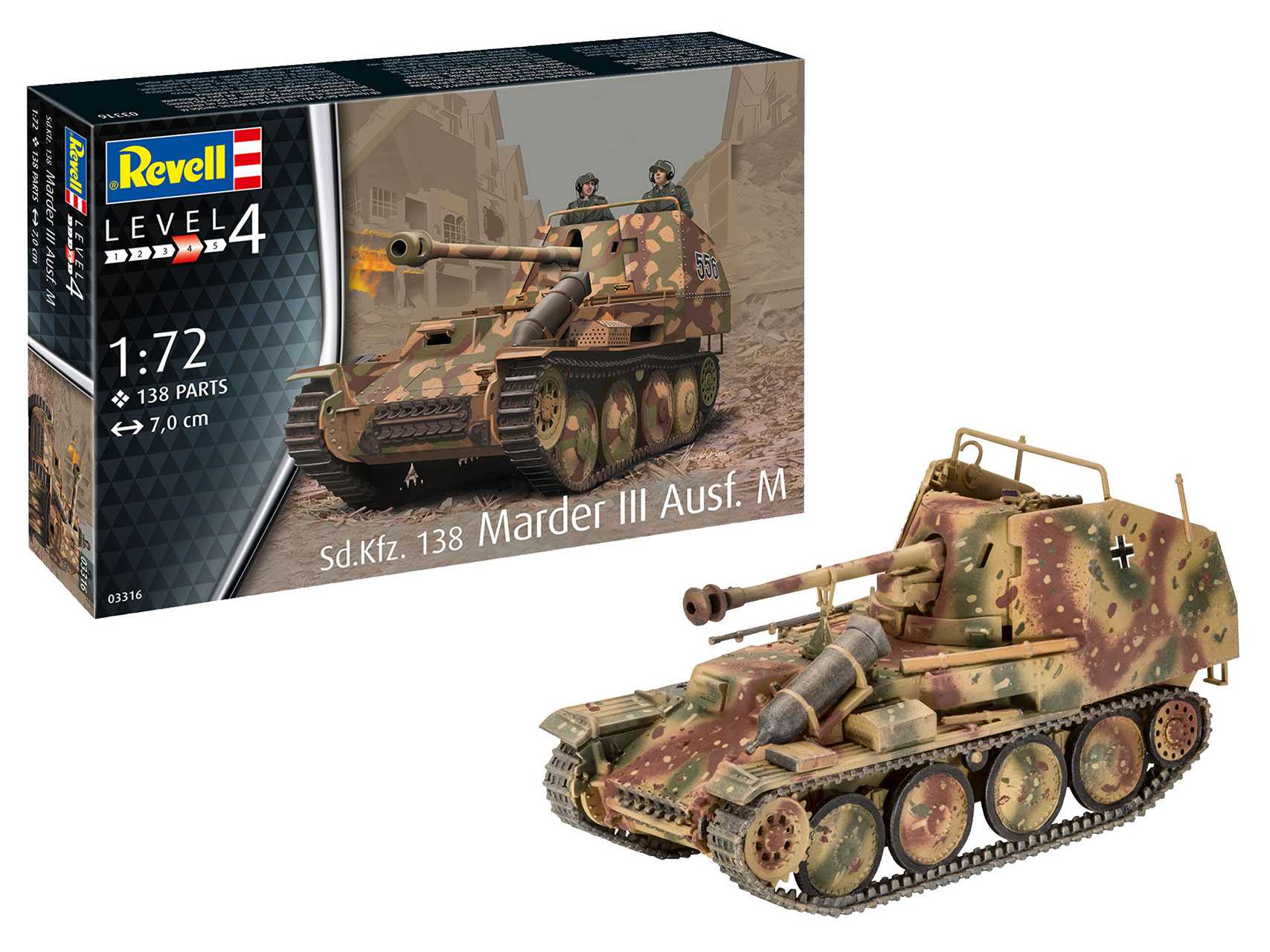 Plastic ModelKit military 03316 - Sd. Kfz. 138 Marder III Ausf. M (1:72)
