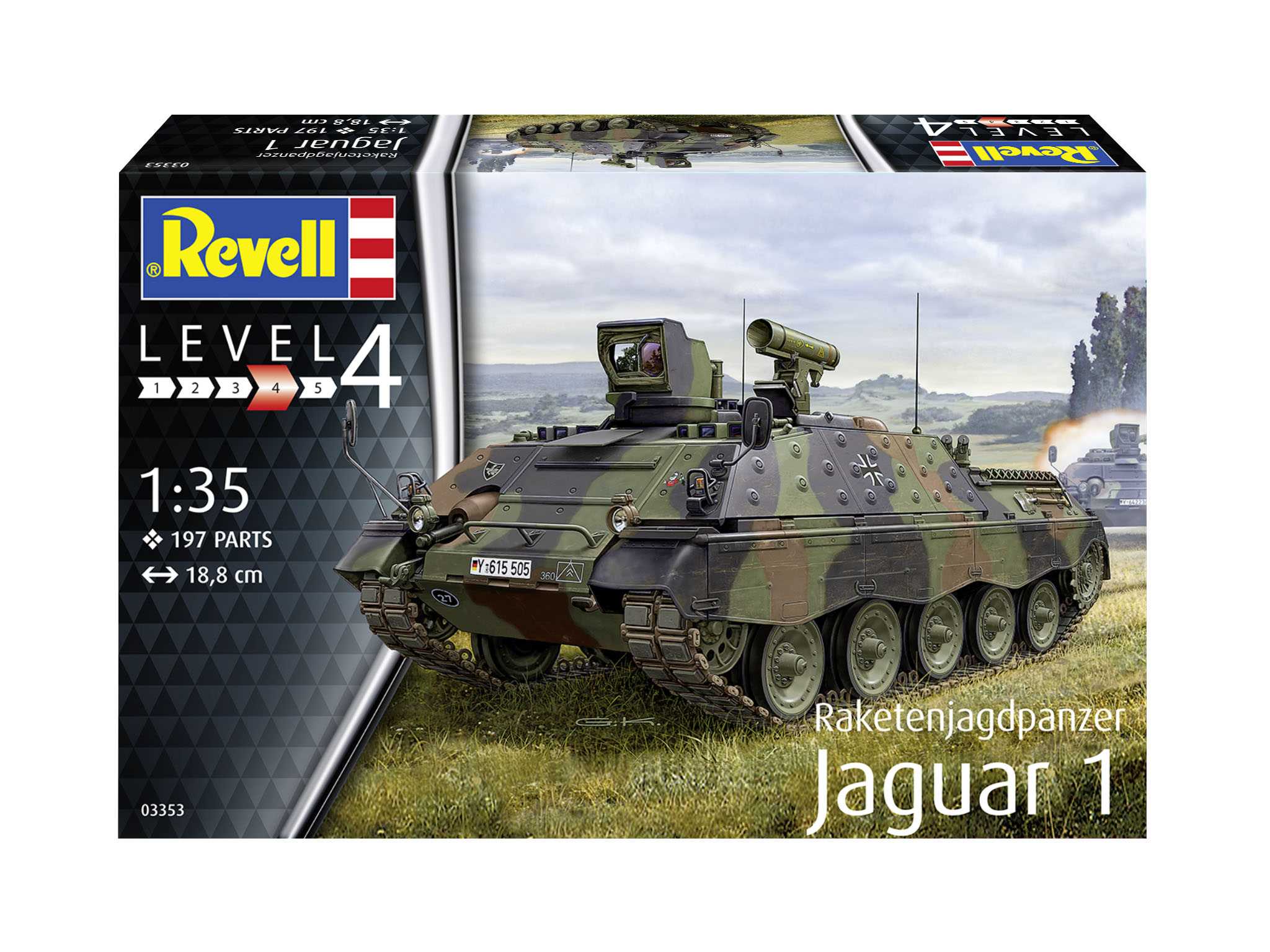 Plastic ModelKit military 03353 - Raketenjagdpanzer Jaguar 1 (1:35)