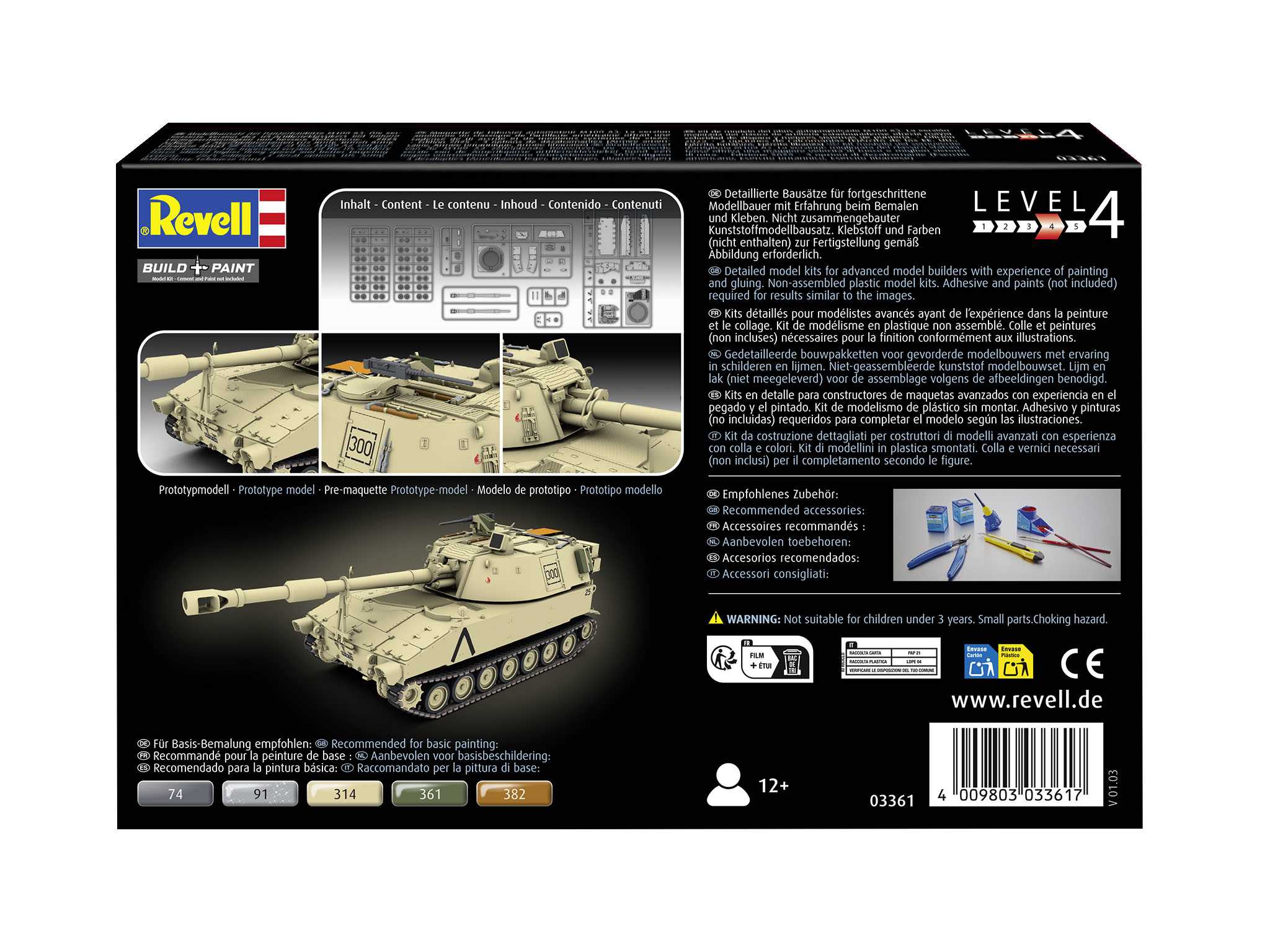 Plastic ModelKit military 03361 - M109 A2 (1:72)