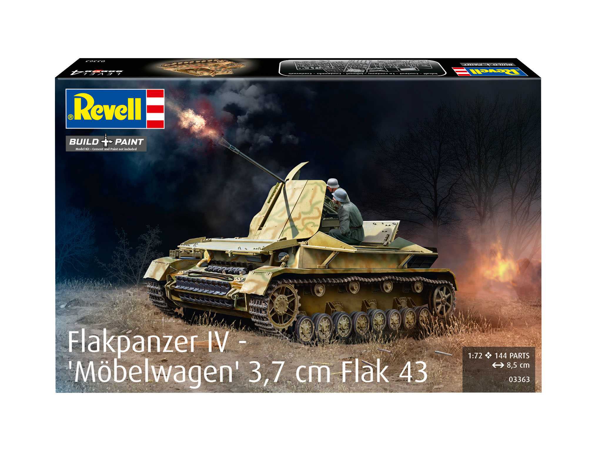 Plastic ModelKit military 03363 - Flakpanzer IV "Möbelwagen" 3.7cm Flak 43 (1:72)