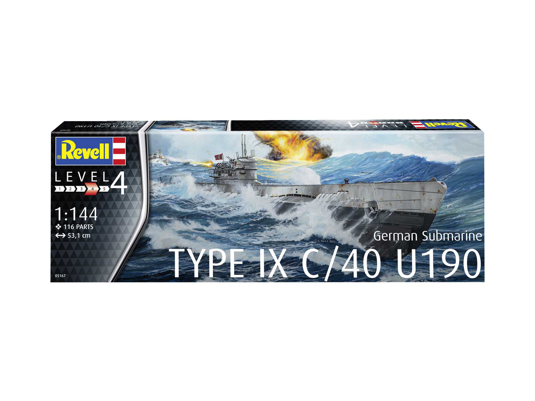 Plastic ModelKit ponorka 05167 - German Submarine Type IX C/40 (U190) (1:144)