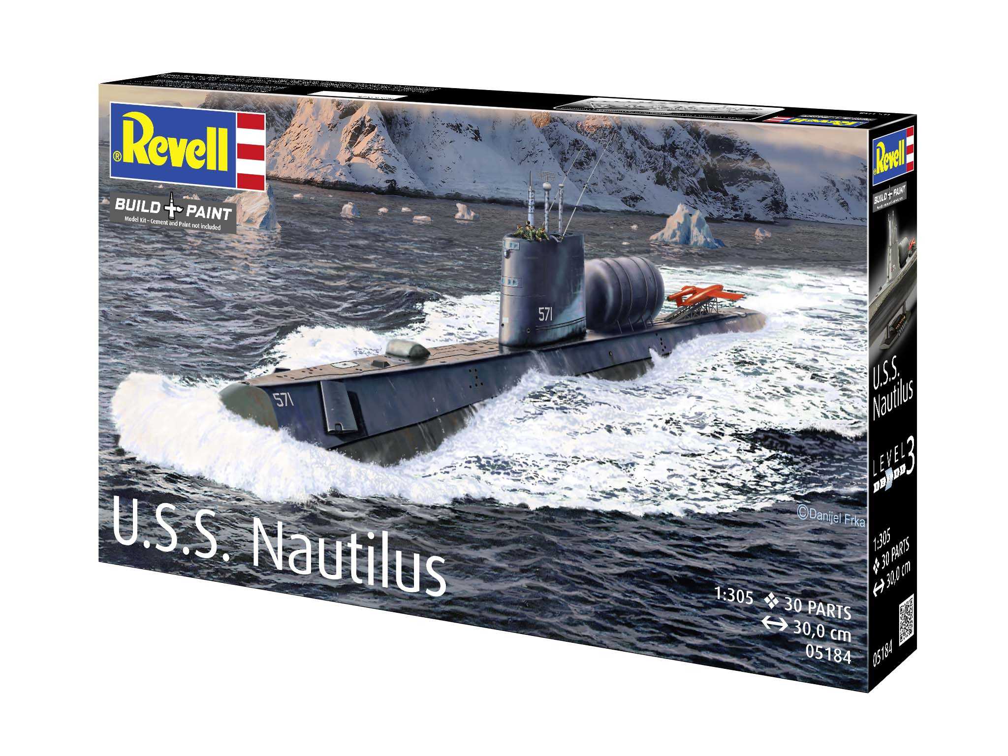 Plastic ModelKit ponorka 05184 - U.S.S. Nautilus (1:305)