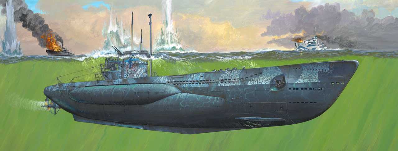 Plastic ModelKit ponorka Limited Edition 05163 - German Submarine Type VII C/41 (Platinum Edition) (1:72)