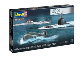 Plastic ModelKit ponorky 05186 - 70 Years Bundeswehr:Wilhelm Bauer,Type 206A,Class2 (1:144)