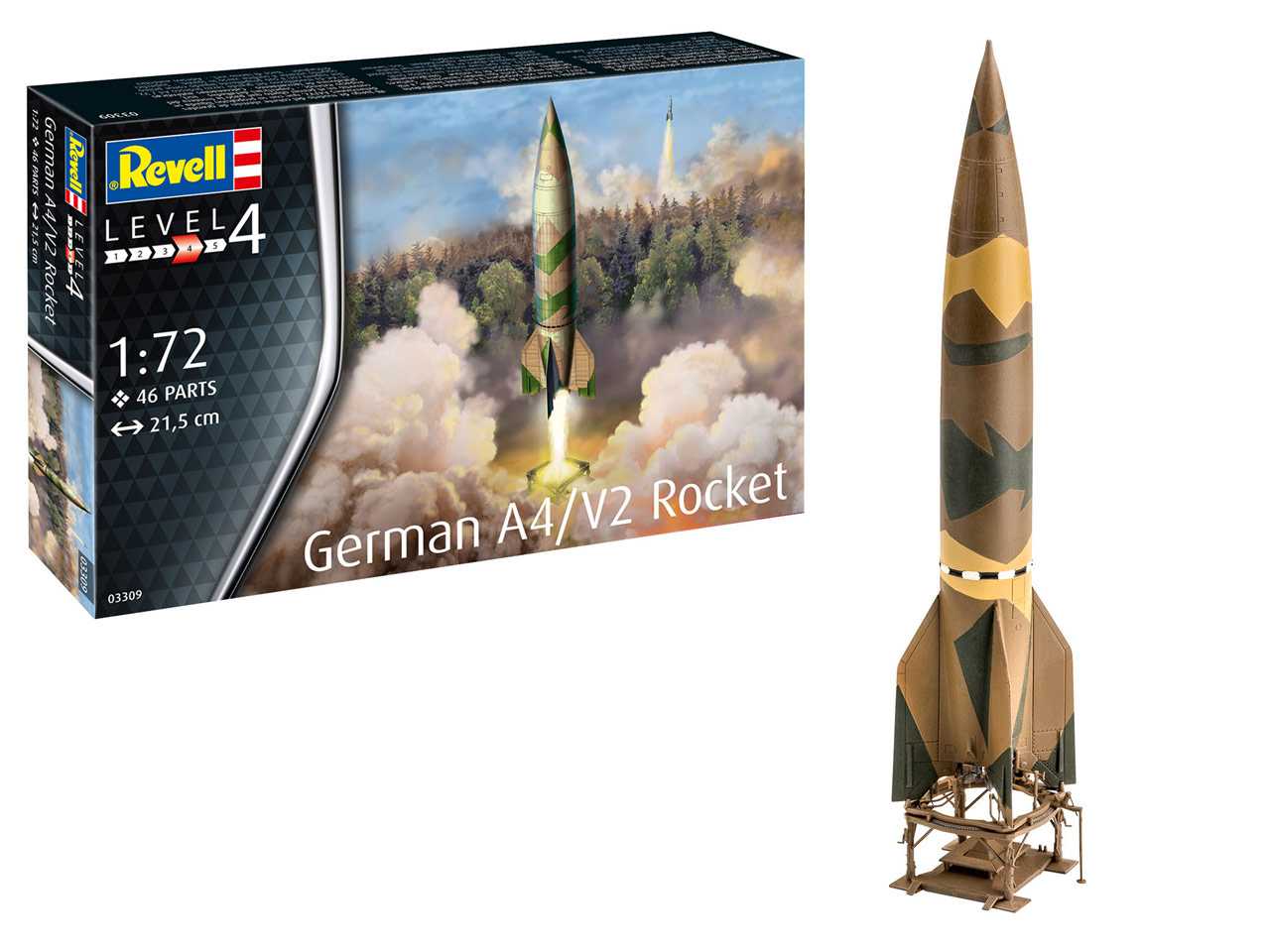 Plastic ModelKit raketa 03309 - German A4/V2 Rocket (1:72)