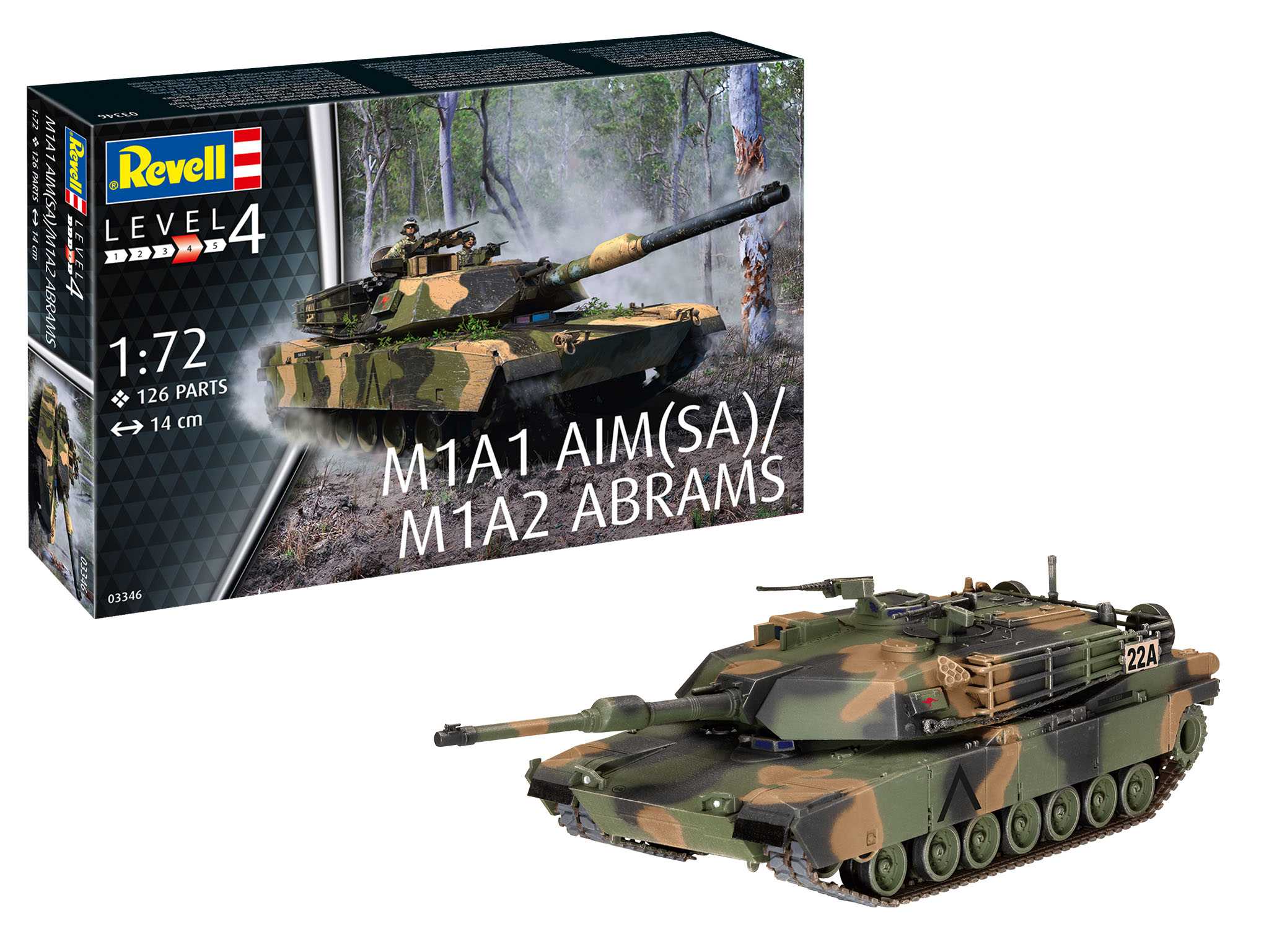Plastic ModelKit tank 03346 - M1A2 Abrams (1:72)