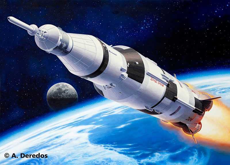 Plastic ModelKit vesmír 04909 - Saturn V (1:144)