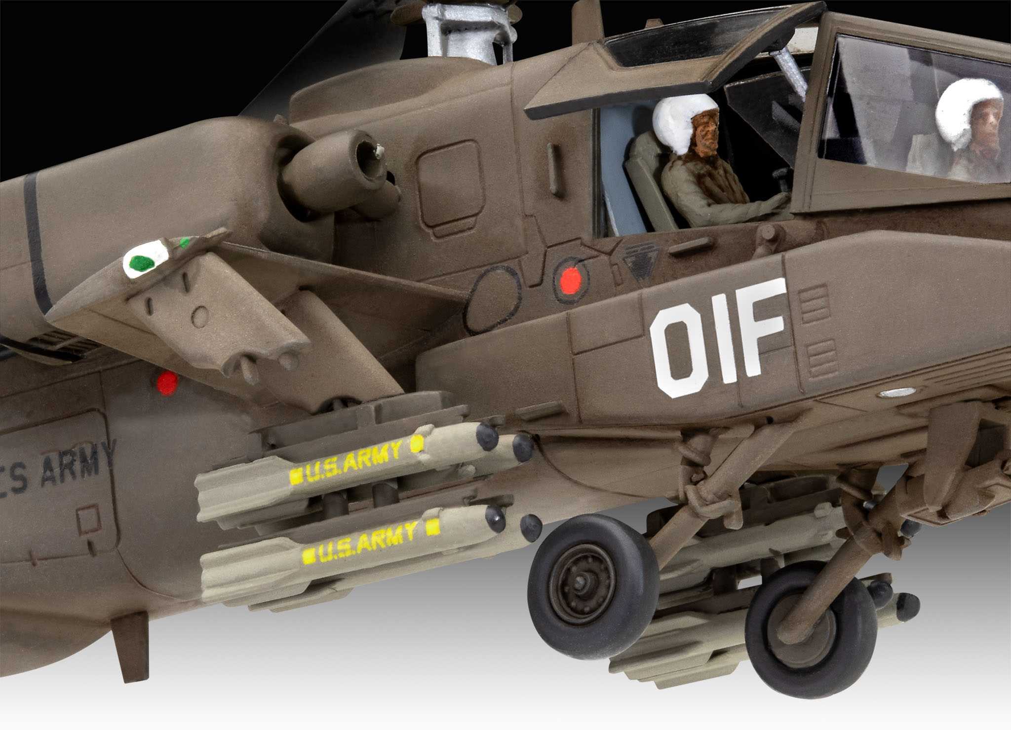 Plastic ModelKit vrtulník 03824 - AH-64A Apache (1:72)