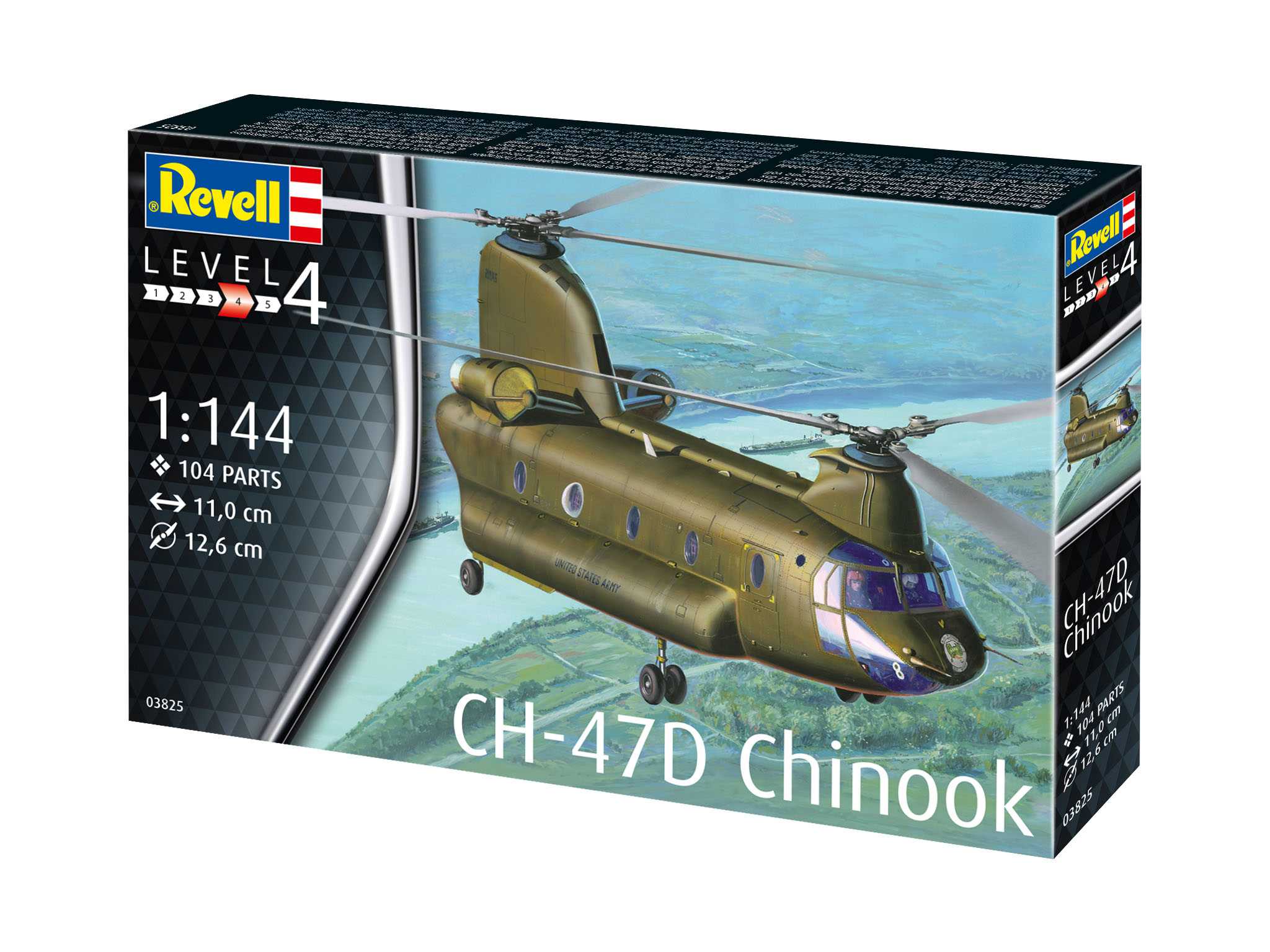 Plastic ModelKit vrtulník 03825 - CH-47D Chinook (1:144)