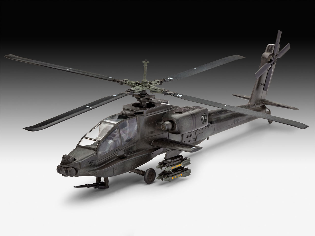 Plastic ModelKit vrtulník 04985 - AH-64A Apache (1:100)