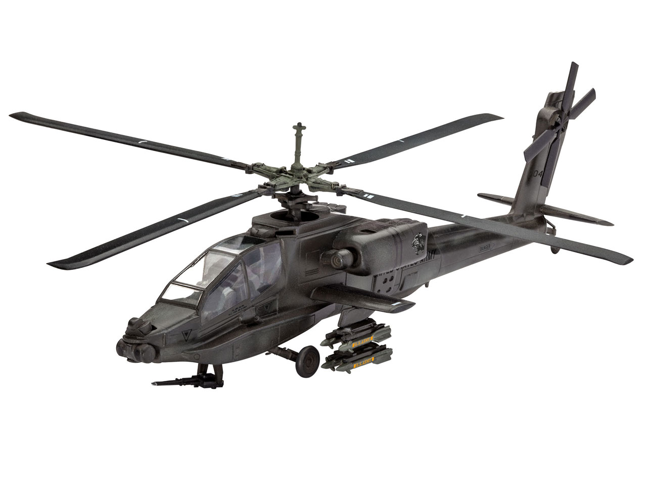 Plastic ModelKit vrtulník 04985 - AH-64A Apache (1:100)