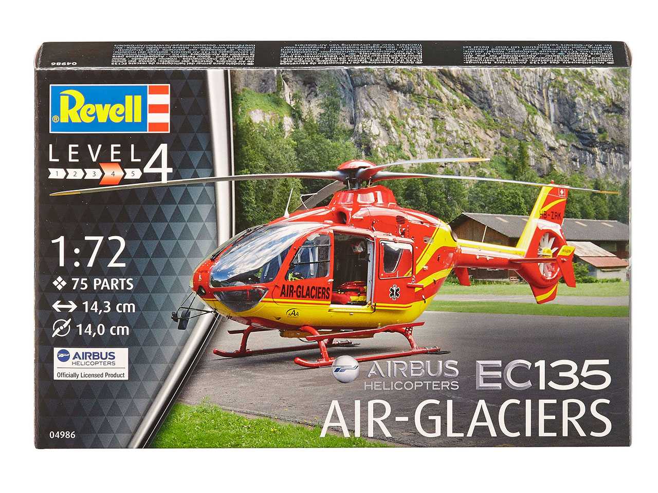 Plastic ModelKit vrtulník 04986 - EC 135 Air Glaciers (1:72)