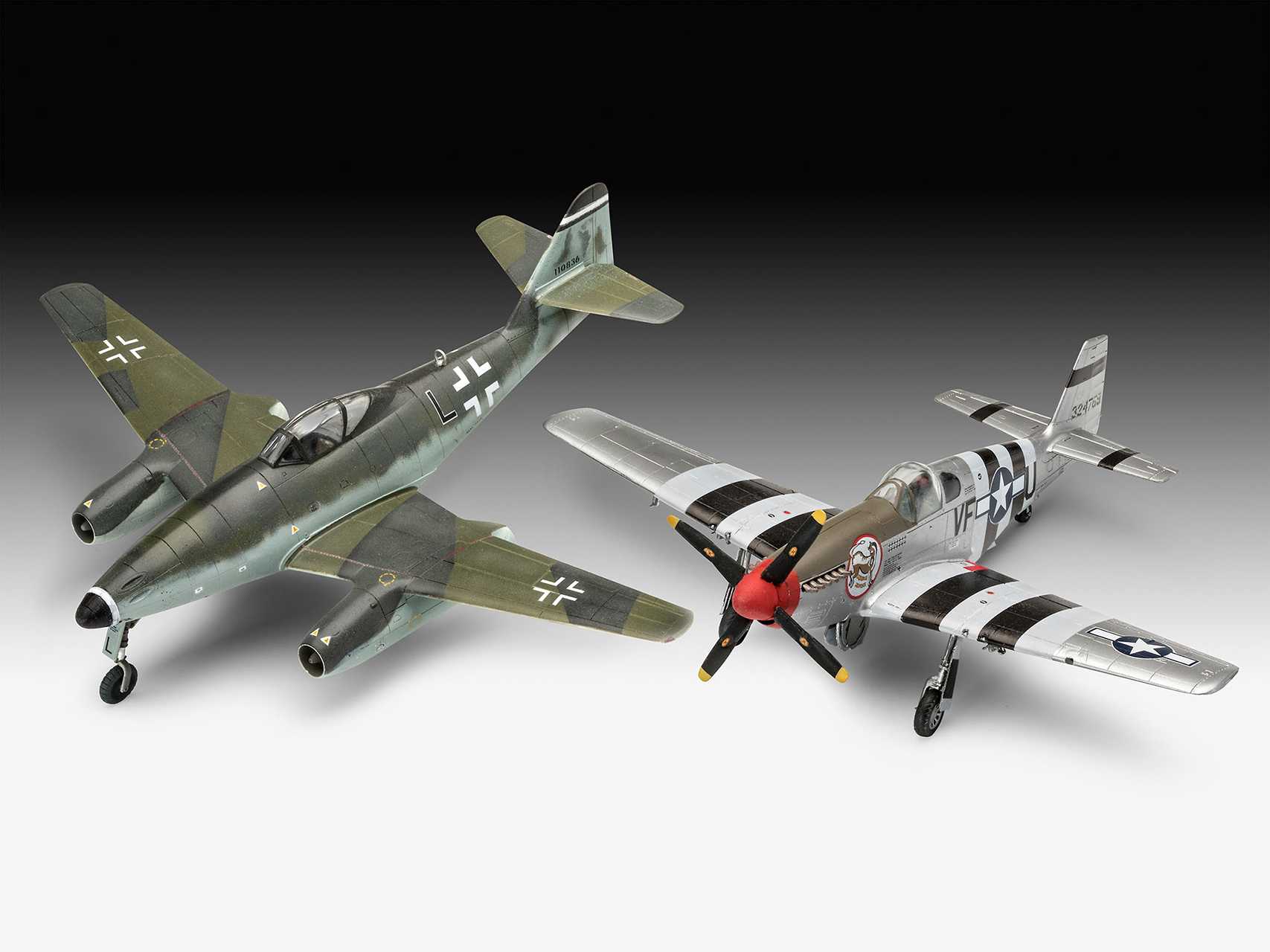 Plastic Modelkit letadla 03711 - Me262 & P-51B (1:72)