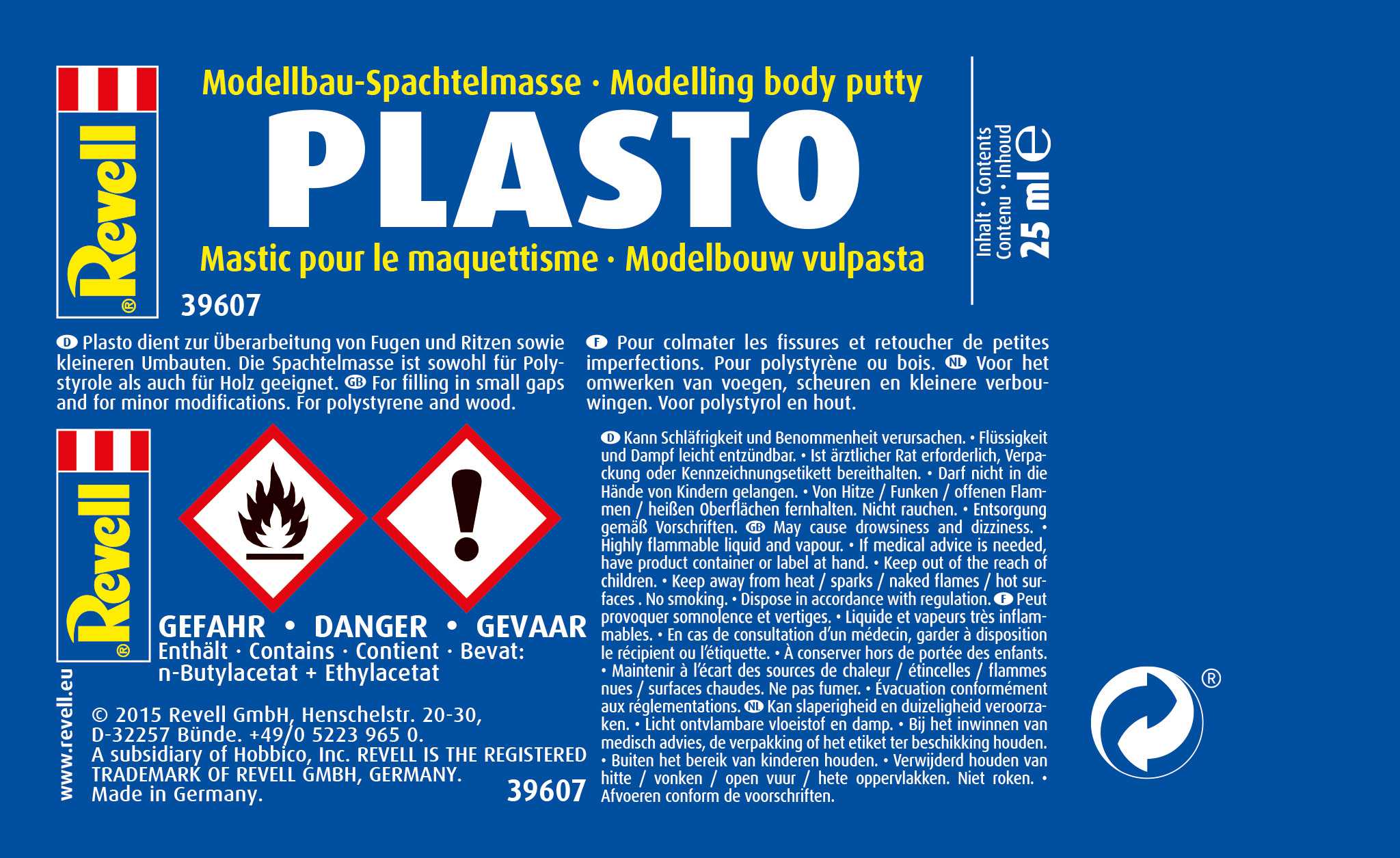 Plasto 39607 - modelářský tmel 25g