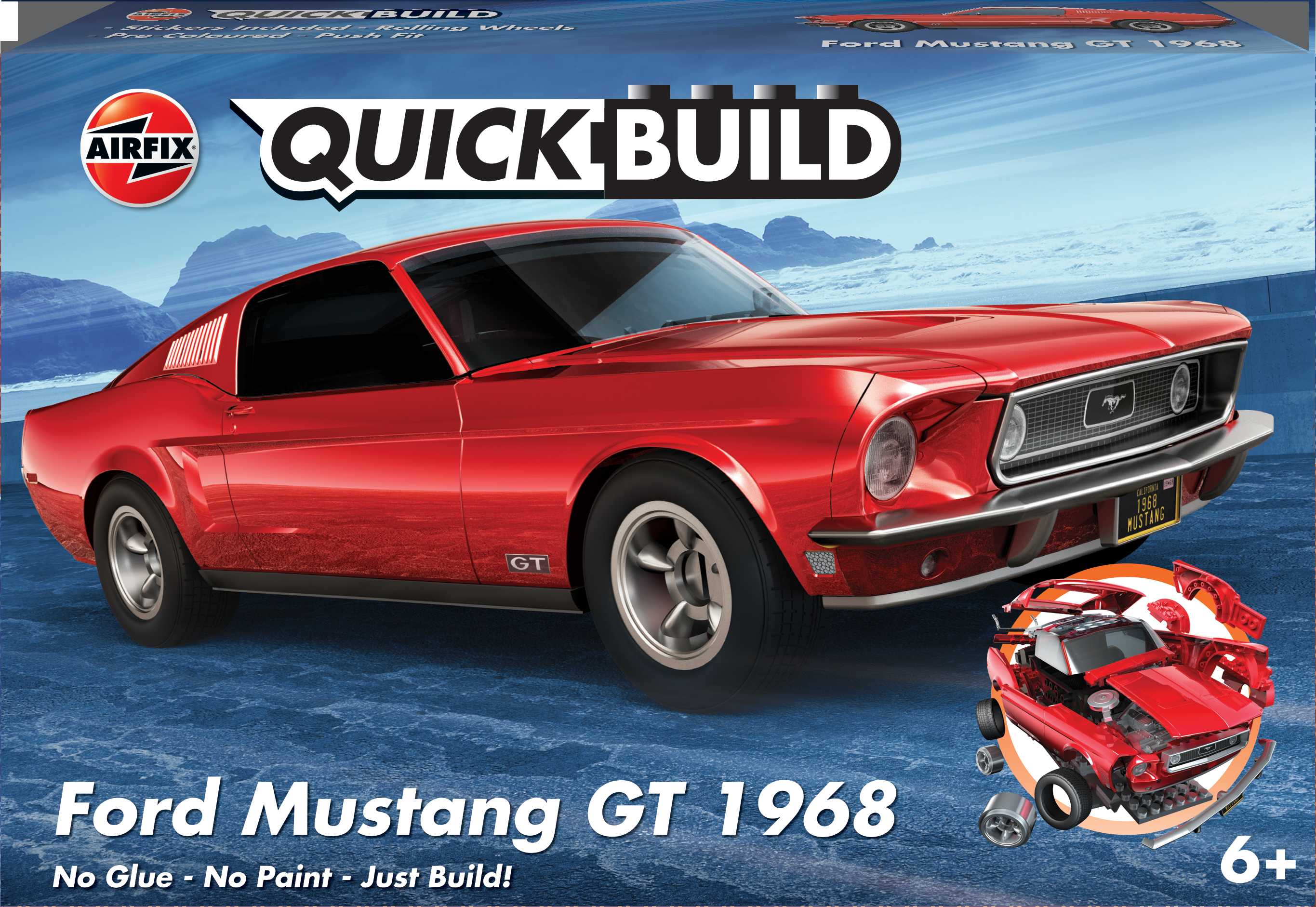 Quick Build auto J6035 - Ford Mustang GT 1968