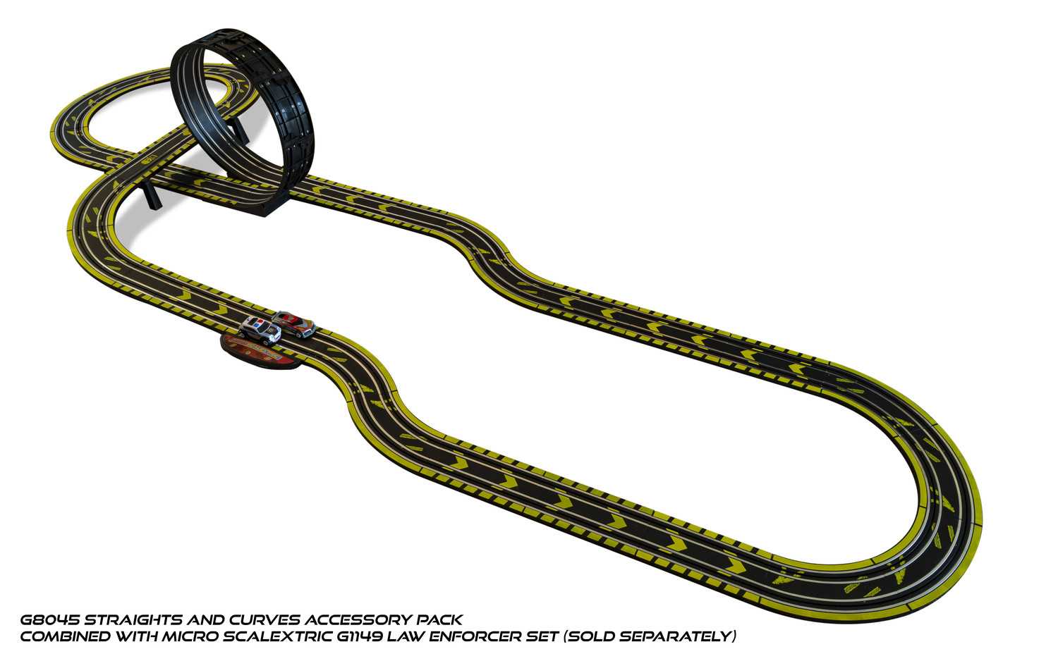 Rozšíření trati MICRO SCALEXTRIC G8045 - Track Extension Pack - Straights & Curves