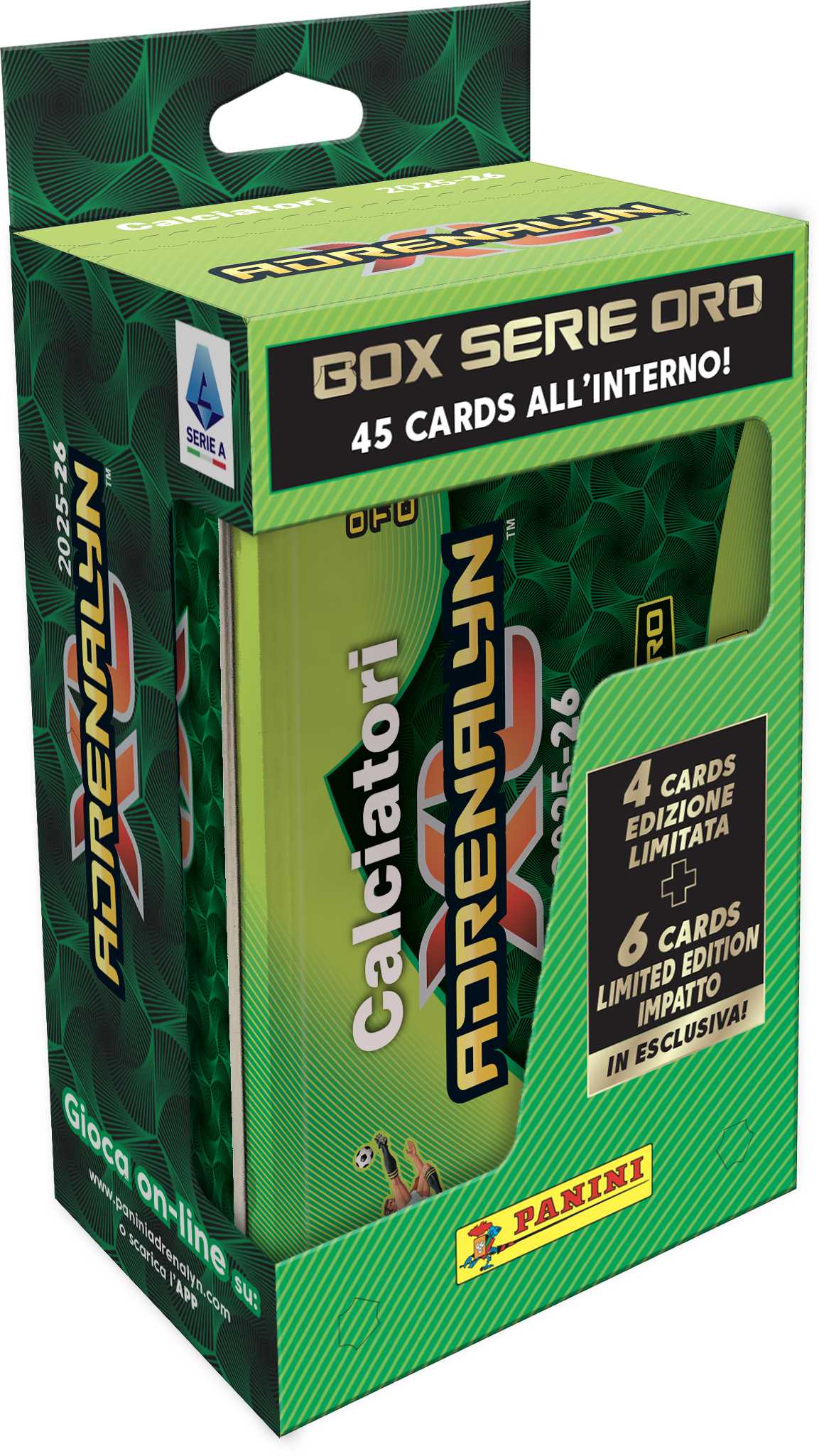 SERIE A 2025/2026 - ADRENALYN karty - plechová krabička (hranatá)