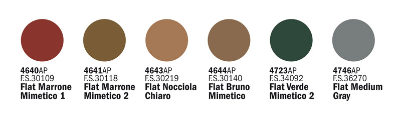 Sada akrylových barev 437AP - WWII AEREI REGIA AERONAUTICA 6 ks