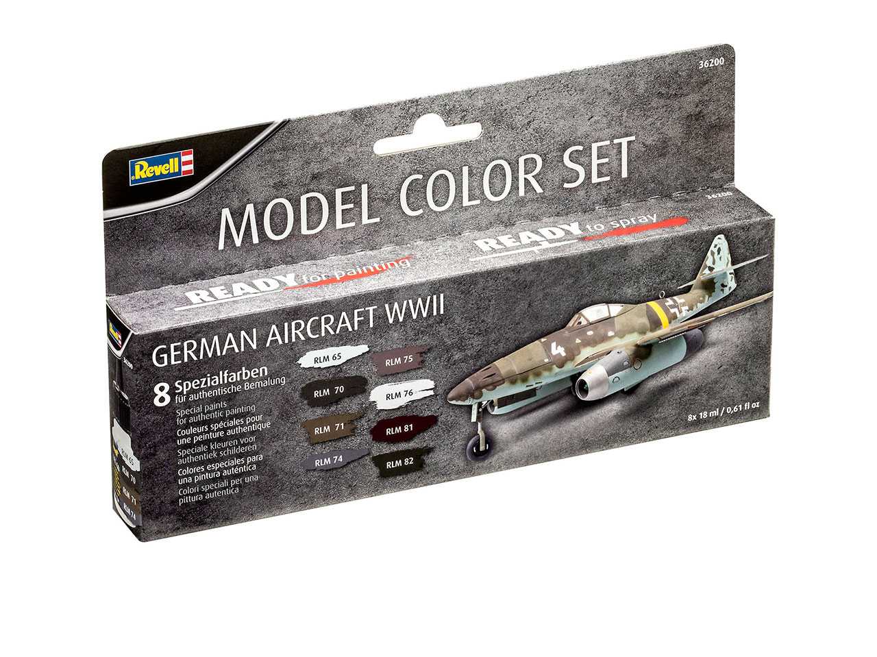 Sada barev Aqua Color 36200 - German Aircraft WWII (8 x 17ml)