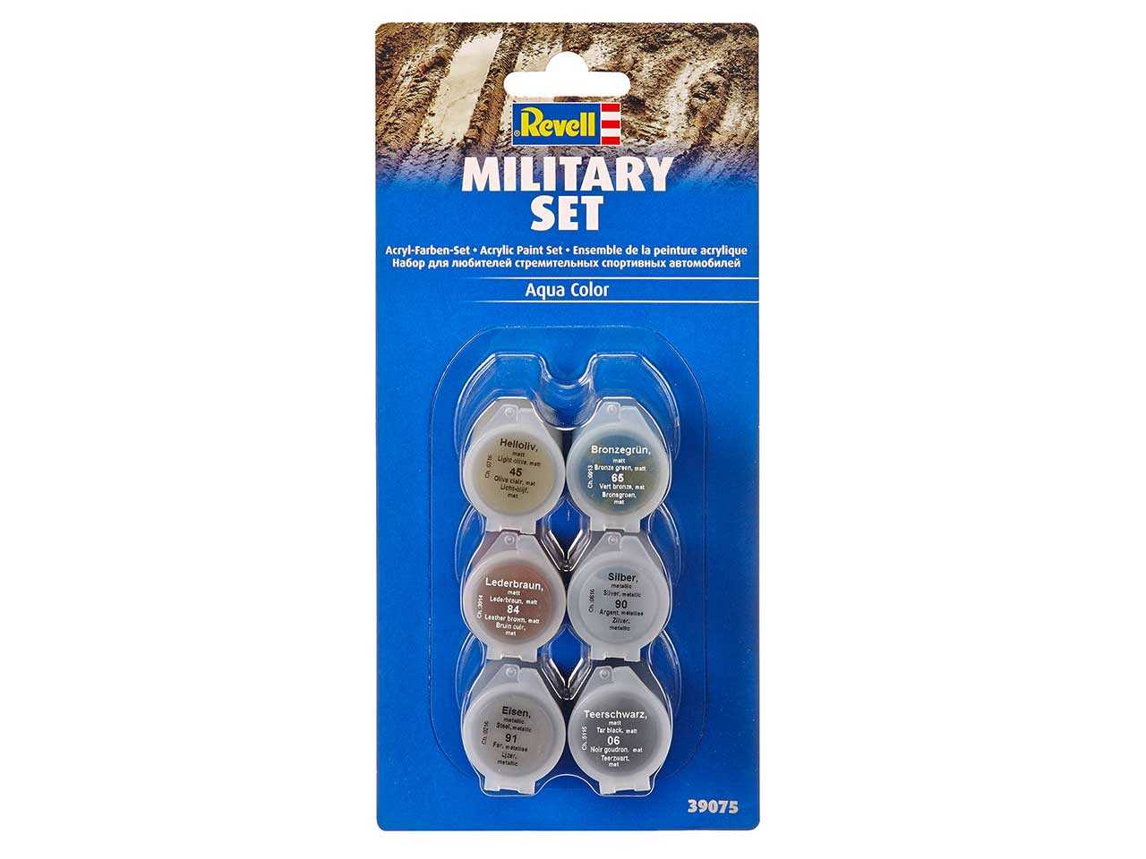 Sada barev Aqua Color 39075 - Military Set (6 x 5ml)