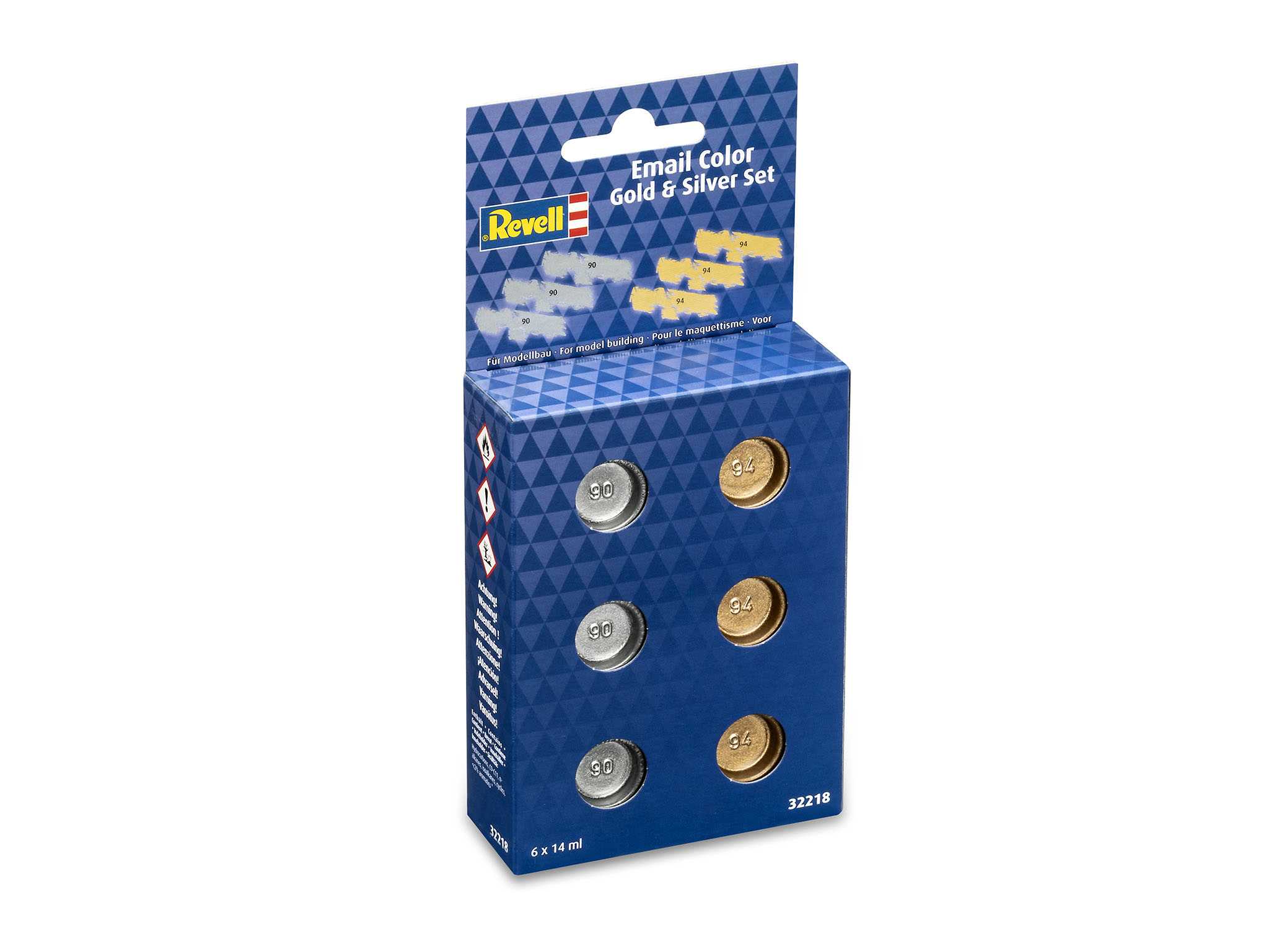 Sada barev Email Color 32218 - Gold & Silver Set (6 x 14ml)