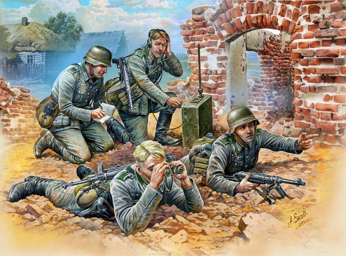 Snap Kit figurky 6153 - German Reconnaissance Team (1:72)