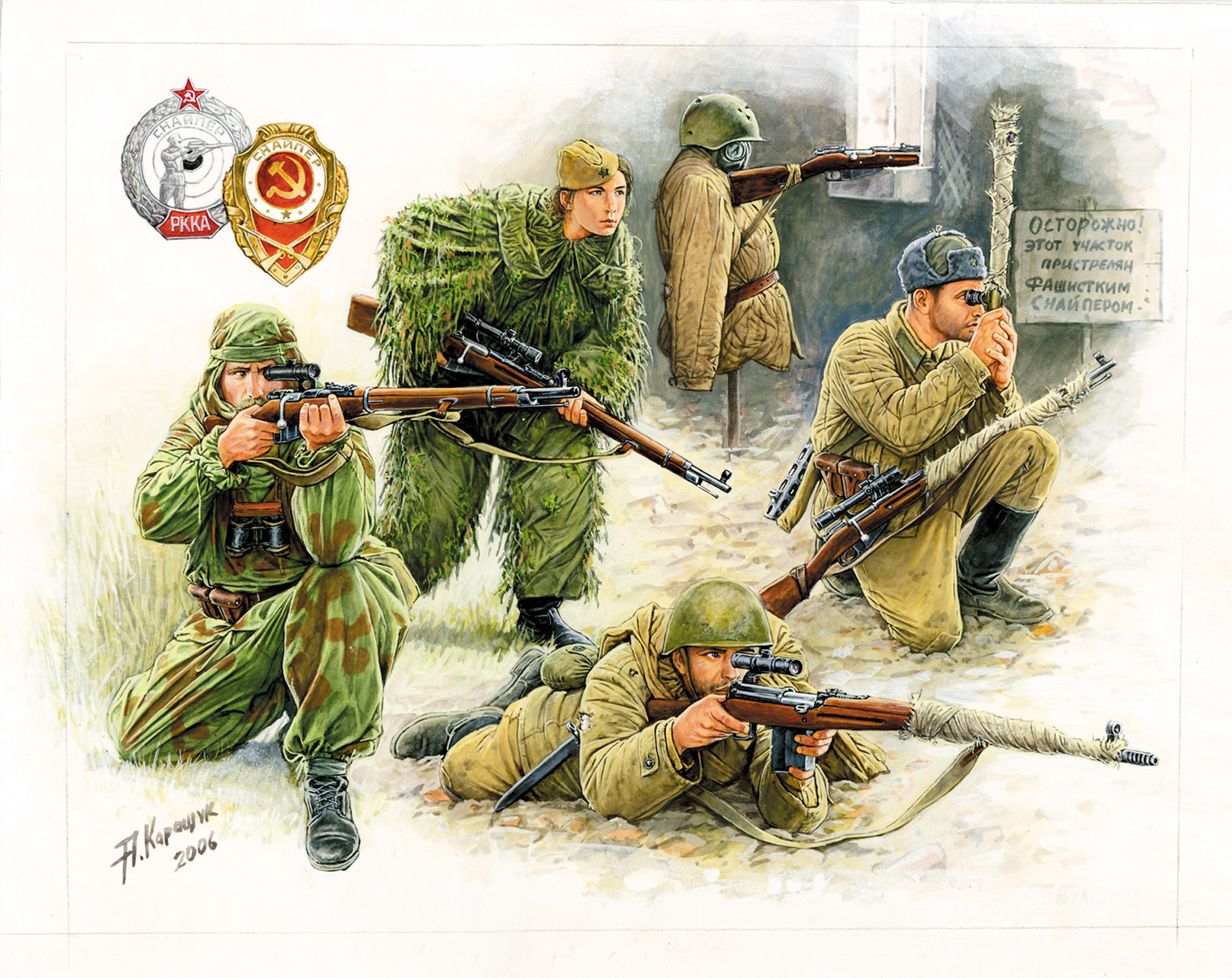 Snap Kit figurky 6193 - Soviet Snipers (1:72)