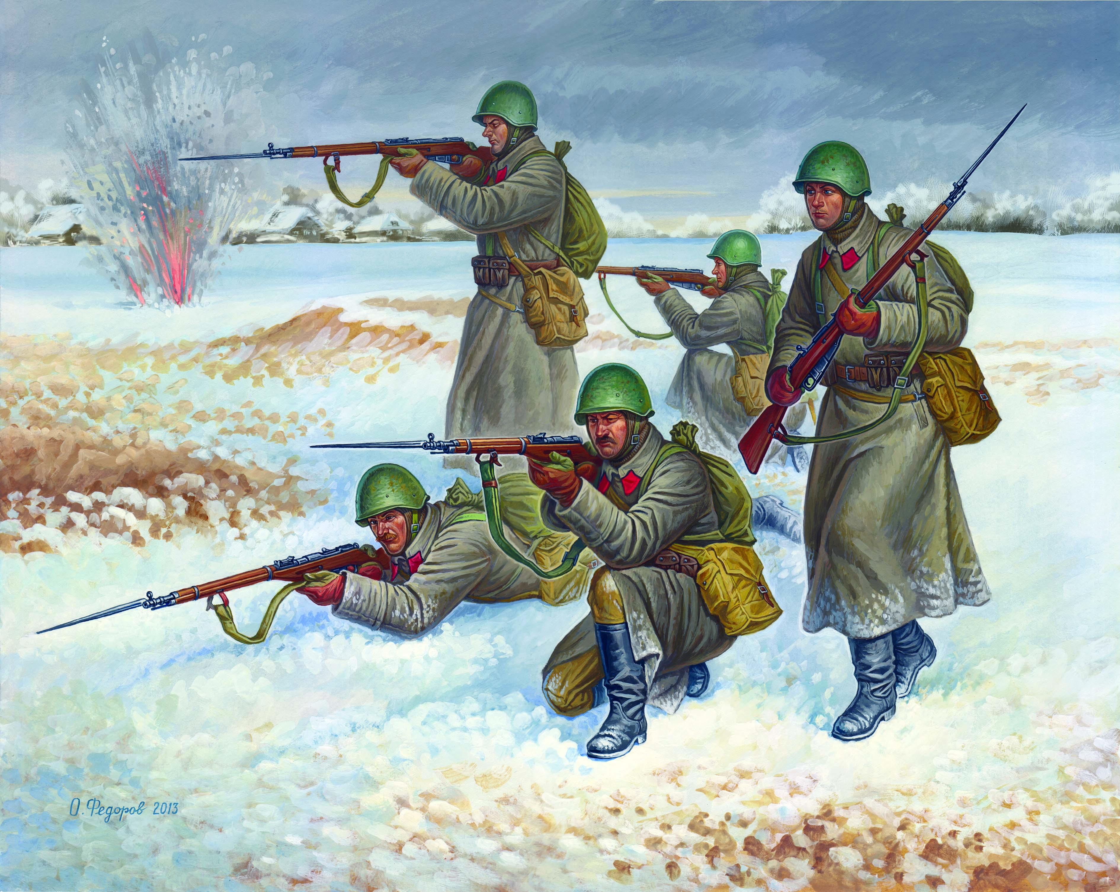 Snap Kit figurky 6197 - Soviet Infantry (Winter Uniform) (1:72)