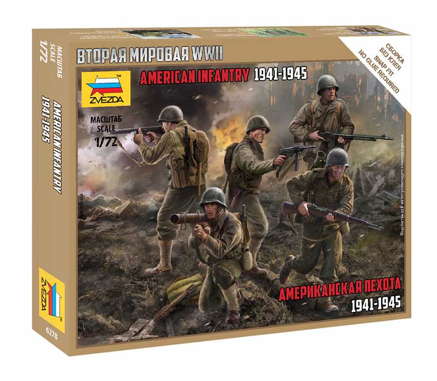 Snap Kit figurky 6278 - US Infantry (1:72)