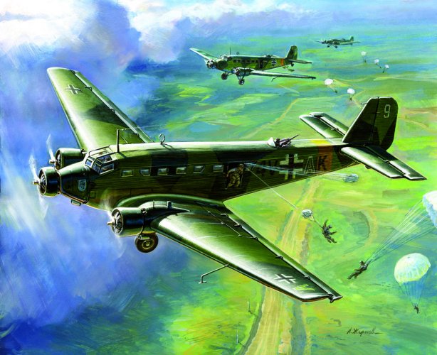 Snap Kit letadlo 6139 - Junkers Ju-52 Transport Plane (1:200)