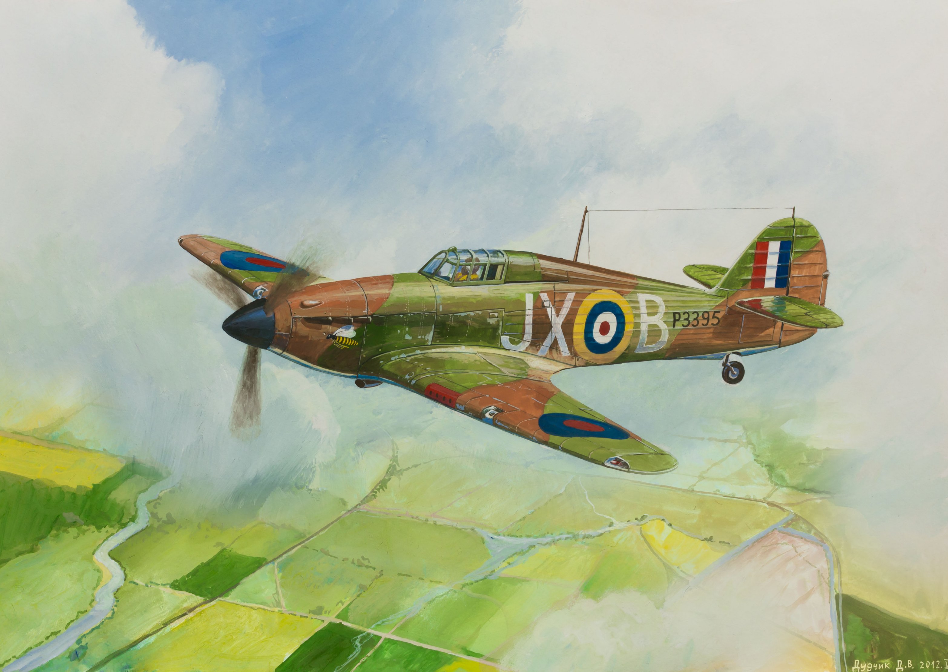 Snap Kit letadlo 6173 - British Fighter "Hurricane Mk-1" (1:144)