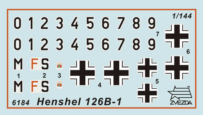 Snap Kit letadlo 6184 - Henschel HS-126B (1:144)