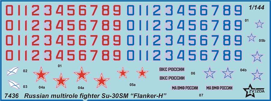 Snap Kit letadlo 7436 - SU-30SM Russian Fighter (1:144)