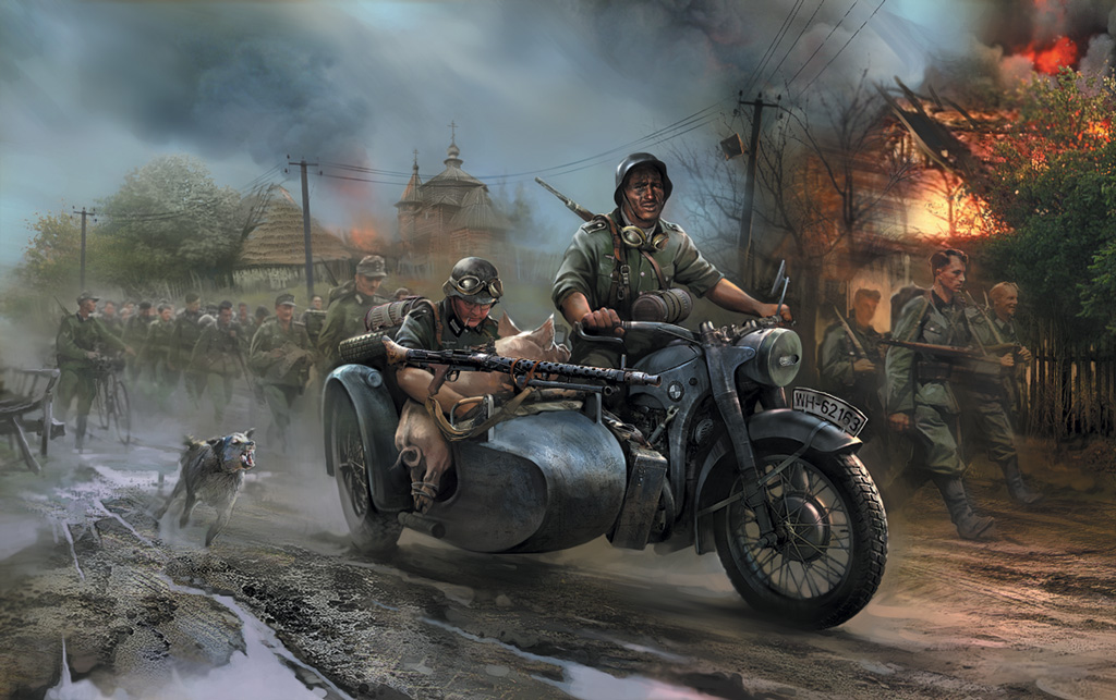 Snap Kit military 6142 - German Motorcycle R-12 (1:72)