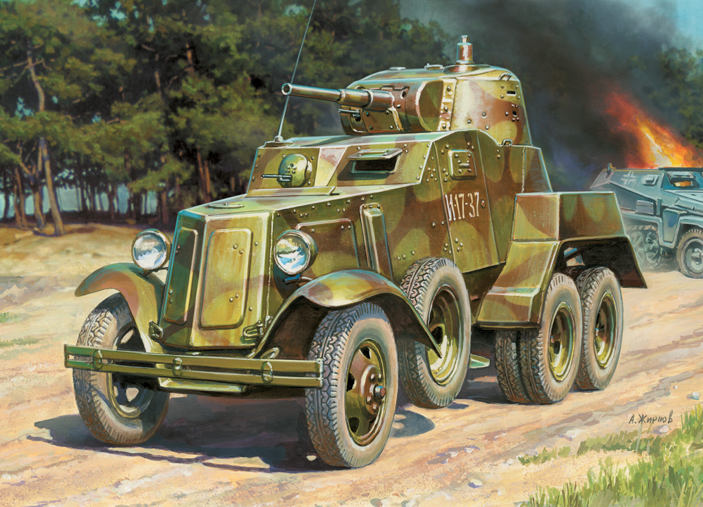Snap Kit military 6149 - Soviet Armored Car BA-10 (1:100)