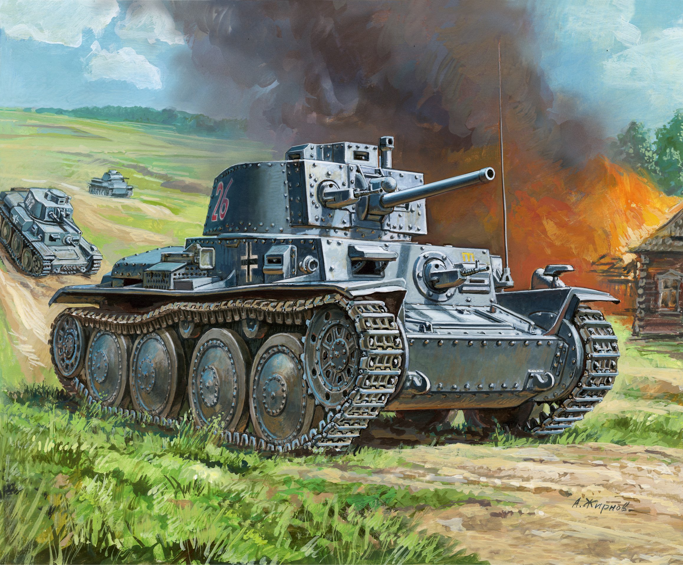 Snap Kit tank 6130 - German Light Tank PZ.KPFW.38 (T) (1:100)