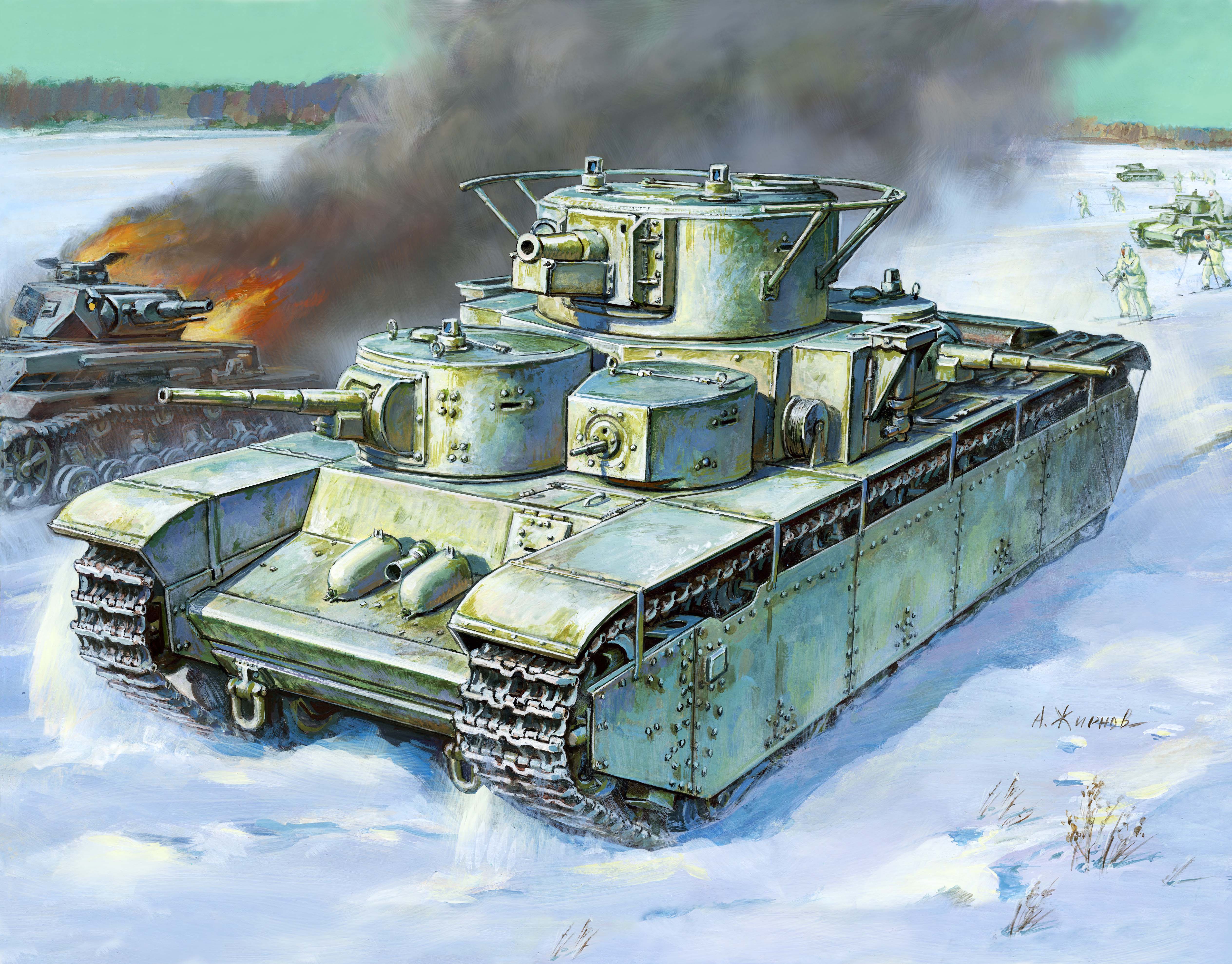 Snap Kit tank 6203 - Soviet Tank T-35 (1:100)