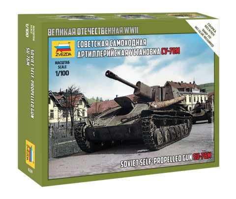 Snap Kit tank 6239 - SU-76M Soviet S.P.Gun (1:100)