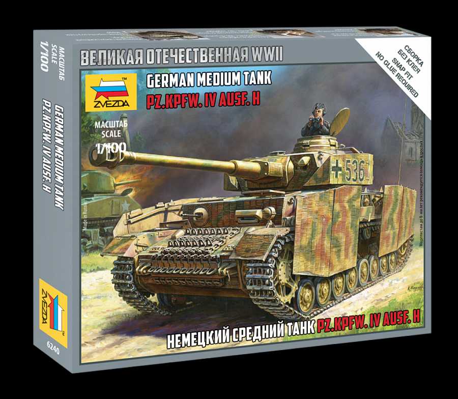 Snap Kit tank 6240 - Panzer IV Ausf.H (1:100)